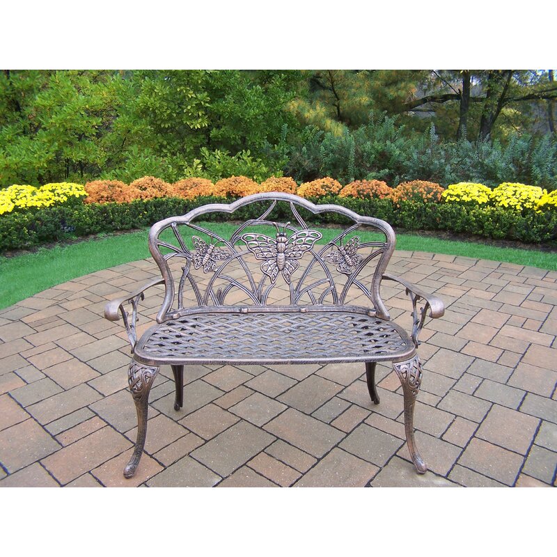 Oakland Living Butterfly Aluminum Garden Bench & Reviews | Wayfair